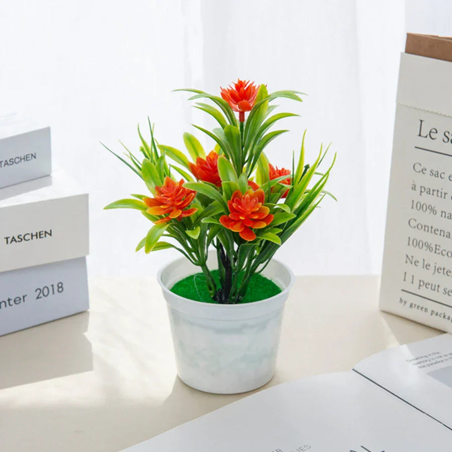 Decorbites™ Künstliche Blumen Bonsai Vase Mini Topf Heimdekoration Hochzeit DIY Blumentopf