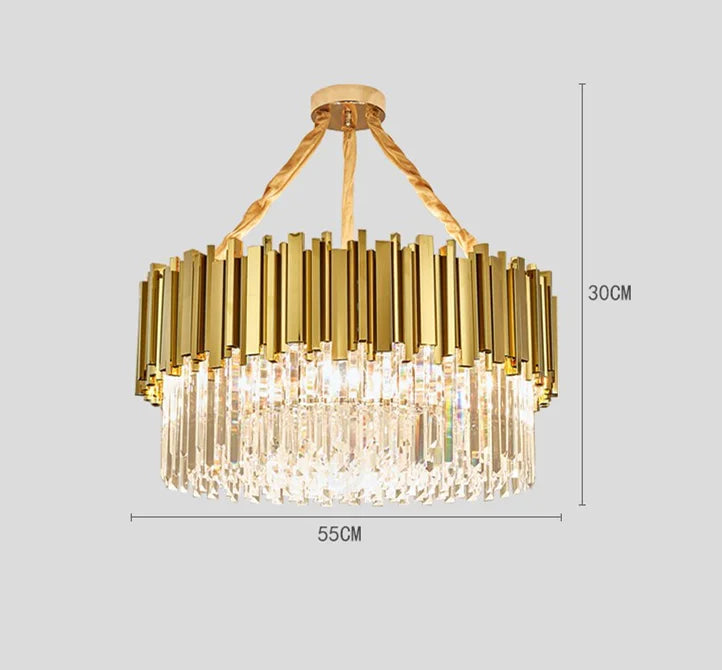 Decorbites™ Kristall-LED-Kronleuchter: Verstellbare Metall-Hängeleuchte für Wohnzimmer, Esszimmer, Schlafzimmer