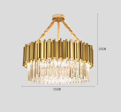 Decorbites™ Kristall-LED-Kronleuchter: Verstellbare Metall-Hängeleuchte für Wohnzimmer, Esszimmer, Schlafzimmer