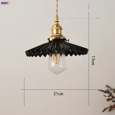 Decorbites™ Japanische Keramik-Hängeleuchte Kupfer Vintage Nordisches Lampenarmatur für Heimdekoration