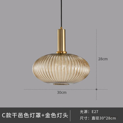 DecorBites™ Glass Pendant Lights: Nordic Style Bedroom Kitchen Hanging Lamp