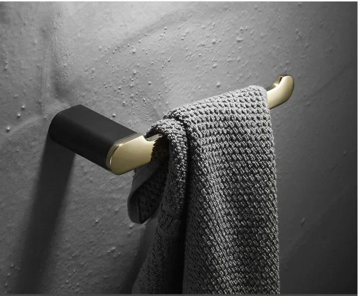 Gold Black Bathroom Set