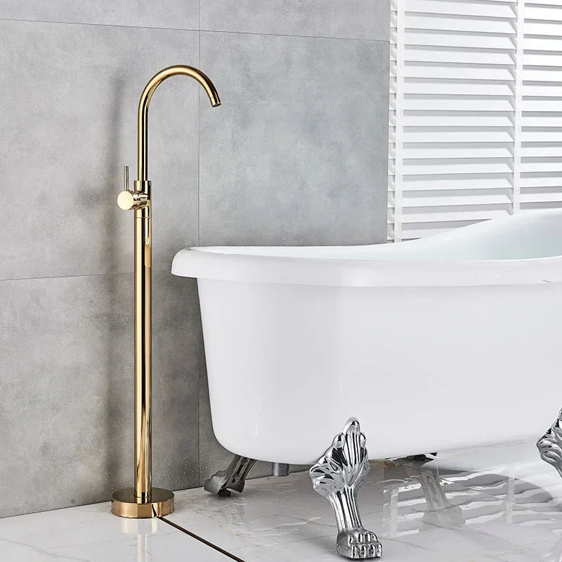 DecorBites™ Gold Tub Sink Faucet with Handshower