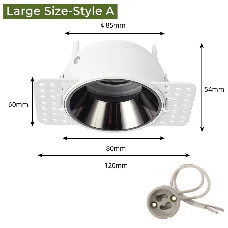 DecorBites™ Adjustable Recessed LED Ceiling Downlight for GU10/MR16/MR11 Bulbs