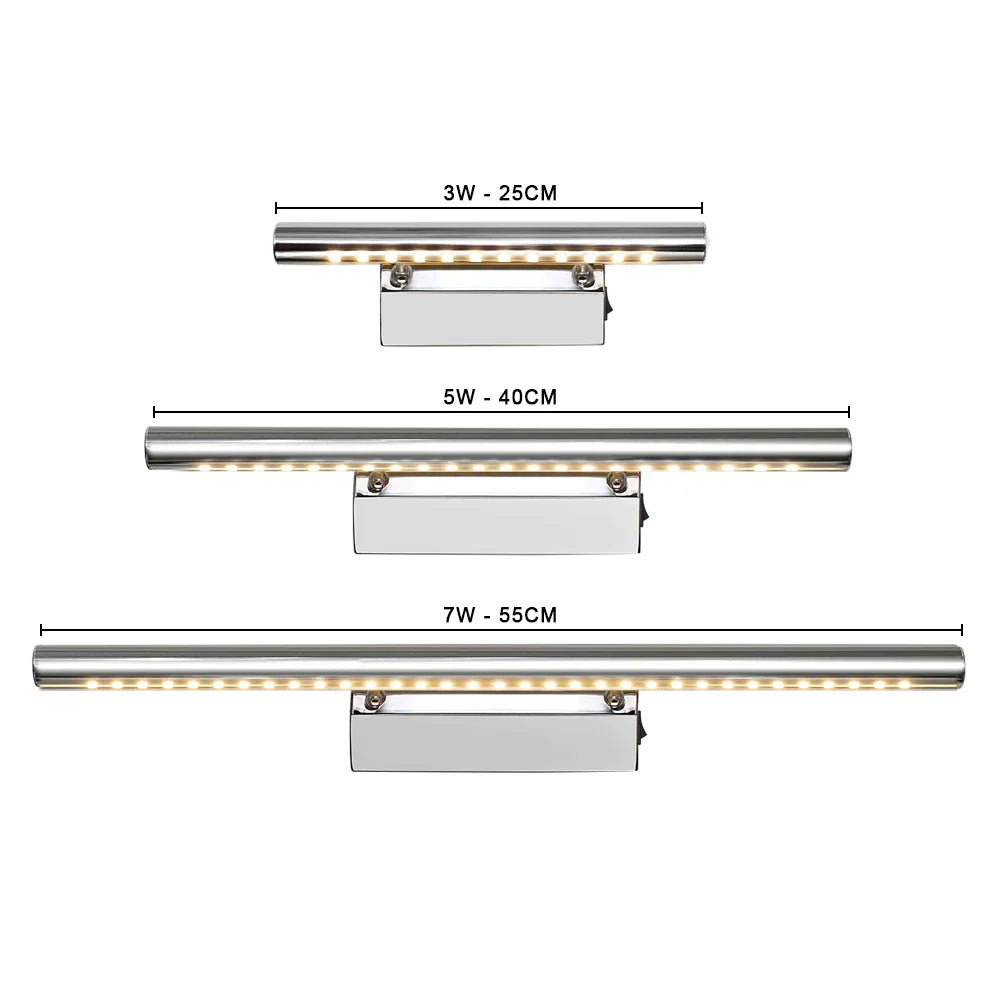 Decorbites™ LED Badezimmer Wandlampe aus Edelstahl Make-up-Spiegel Lampe Armaturen