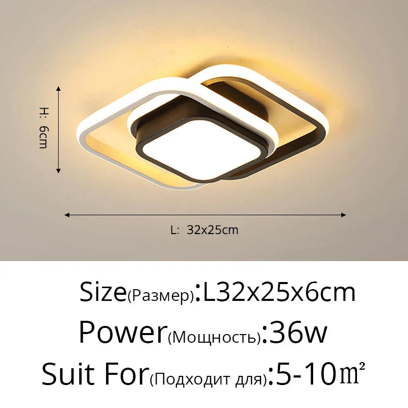 DecorBites™ LED Ceiling Light for Modern Indoor Lighting in Minimalist Style
