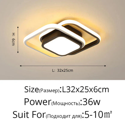DecorBites™ LED Ceiling Light for Modern Indoor Lighting in Minimalist Style