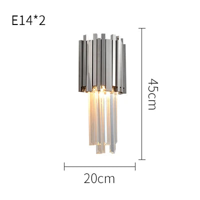 Decorbites™ Kristallklar LED Wandleuchte Chrom Silber Gold Wandlampe für Schlafzimmer