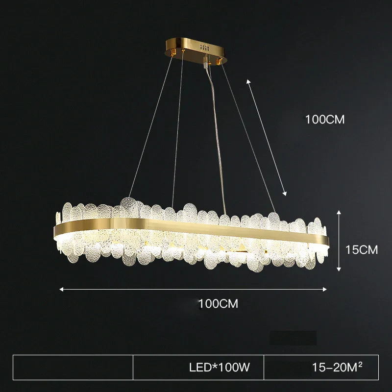 Decorbites™ Goldener Edelstahl-LED-Designer-Kronleuchter für das Esszimmer