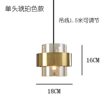 Decorbites™ Goldene Glas-LED-Hängeleuchten: Modernes nordisches zylindrisches Design für Heimdekorationen