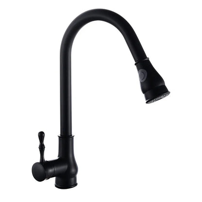 DecorBites™ Gold Kitchen Faucet Pull Out Swivel Water Mixer Tap Single Handle Sink