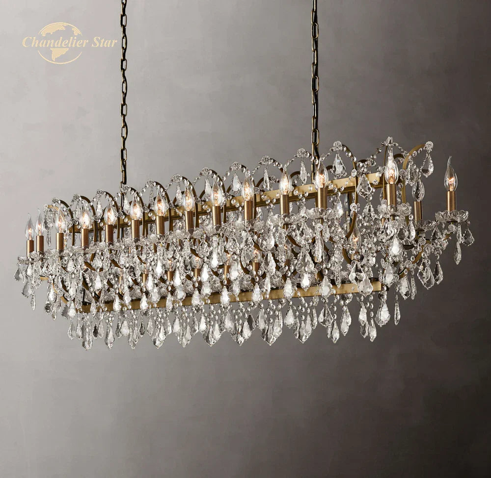 Decorbites™ Kristall-Eisen-Kronleuchter: Moderne Messing-Kerzen-Kronleuchter für Wohn- und Esszimmer
