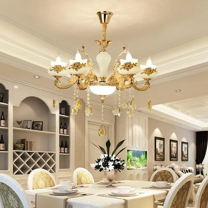 Decorbites™ Gold Crystal LED-Kronleuchter: Elegante Beleuchtung für Wohnzimmer, Hotel oder Villenhalle