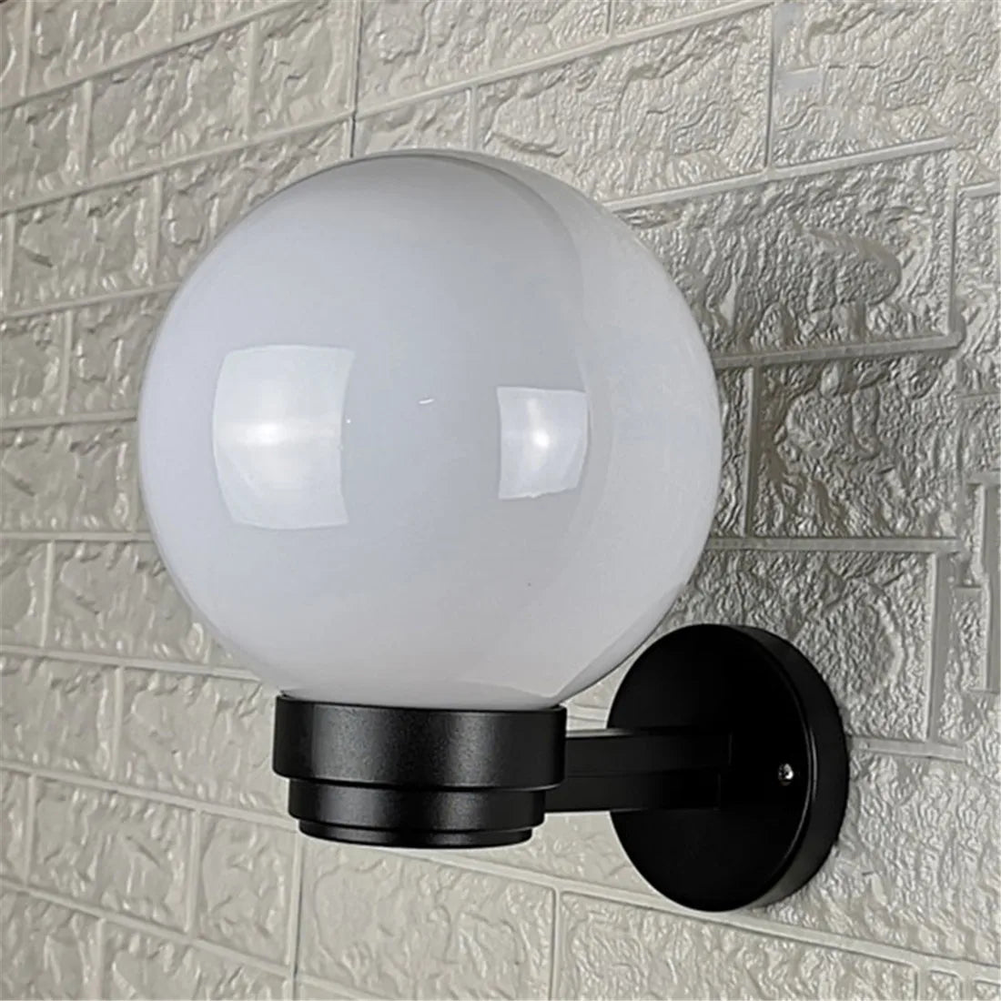 Silver Globe Wall Lantern