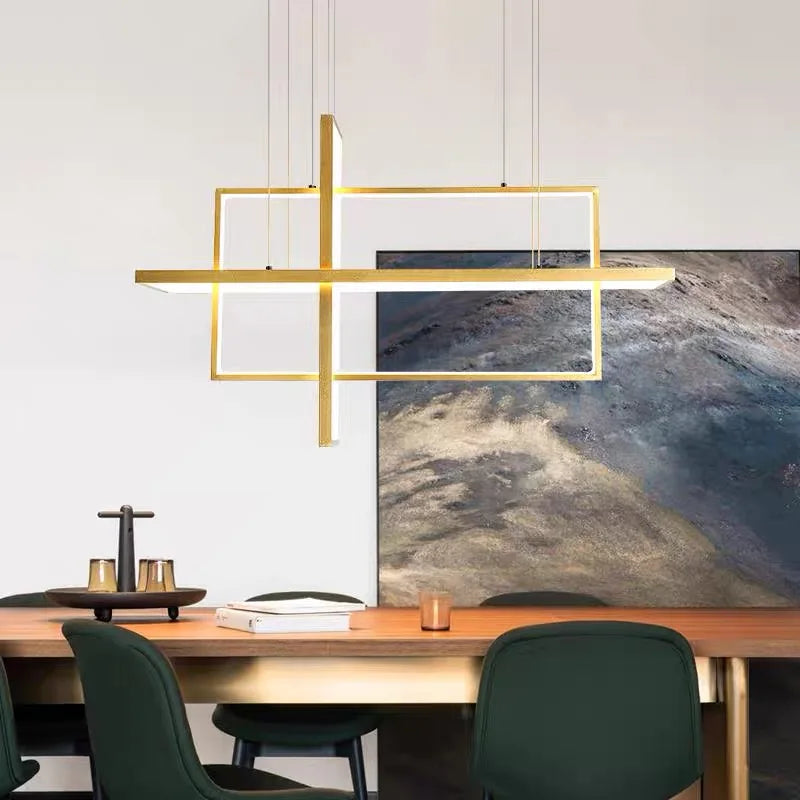 Decorbites™ Geometrische Aluminium-Hängeleuchte für Wohnzimmer Schlafzimmer Restaurant Küche – Moderne Kunstleuchte