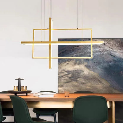 Decorbites™ Geometrische Aluminium-Hängeleuchte für Wohnzimmer Schlafzimmer Restaurant Küche – Moderne Kunstleuchte