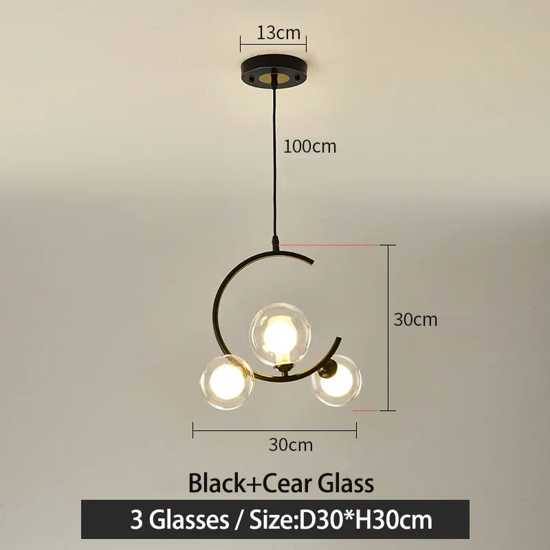 Decorbites™ Glas-Kugelleuchte | Moderne nordische G9 LED Lampe für Wohnzimmer & Schlafzimmer