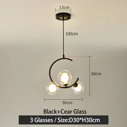 Decorbites™ Glas-Kugelleuchte | Moderne nordische G9 LED Lampe für Wohnzimmer & Schlafzimmer