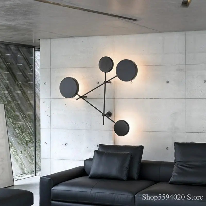 Decorbites™ Geometrische Eisen-Wandleuchte: Modernes nordisches Design, LED, Dekoration für Wohnzimmer & Schlafzimmer