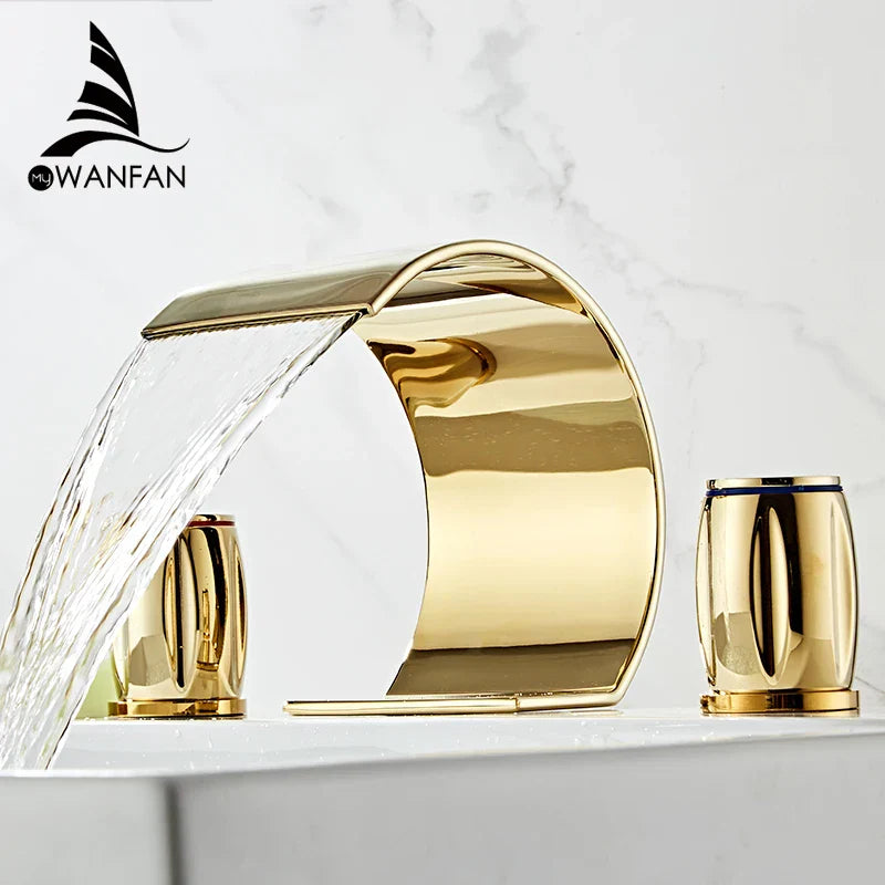 Gold Double Handle Faucet