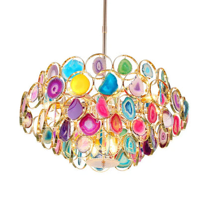 Decorbites™ LED-Achat-Kronleuchter-Beleuchtung für den Eingangsbereich – Farbige Designerlampen