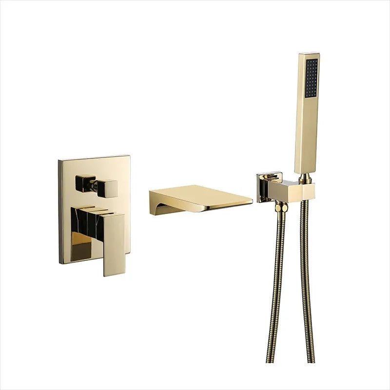 Gold Handheld Shower Faucet