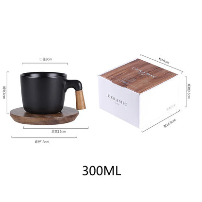 Decorbites™ Japanischer Stil Keramik-Teekanne-Set mit Holzgriff | Hitzebeständiges Borosilikatglas