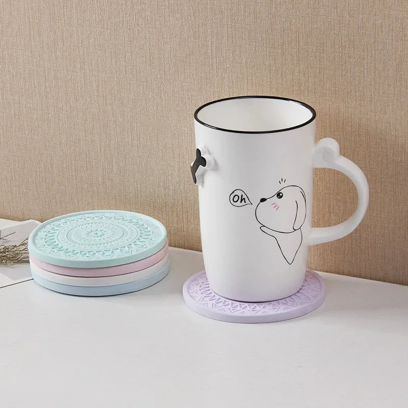 Decorbites™ Diatomeen-Runde Untersetzer: Saugfähig, Farbenfroh, Modische Trinkmatten