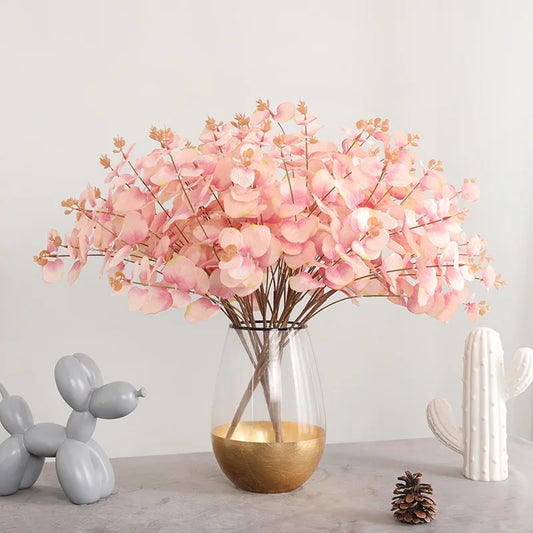 Decorbites™ Eukalyptus-Blüten-Arrangement-Material für Pflanzenwand mit großem Griff & gebündeltem Plastik