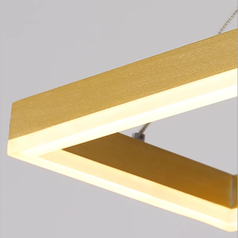 Gold LED Chandelier Aluminum 120cm