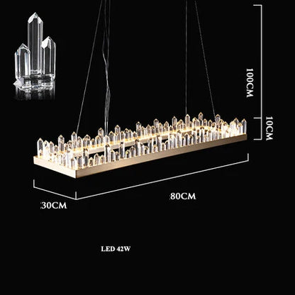 Decorbites™ Goldener Kristall-LED-Kronleuchter für modernes Esszimmer