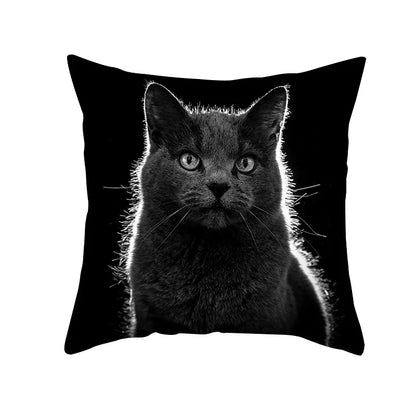 Decorbites™ Schwarze Katze Kissenbezüge - Süße Katzenliebhaber Kissenhülle