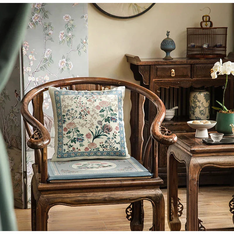 Decorbites™ Vogelgezwitscher & Blumenduft Chinesisches Muster Kissenbezug für Sofa & Bett