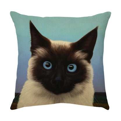Decorbites™ Süßes Katzen-Sofa-Baumwoll-Leinen-Kissenbezug Polsterbezug Heimdekoration Kissen