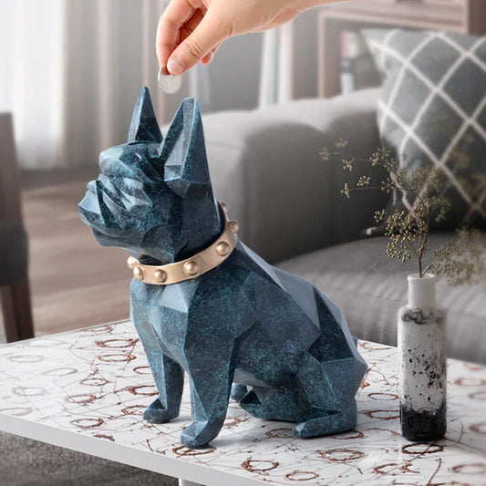 Decorbites™ Französische-Bulldogge-Münzspardose Figurine Sparschwein Wohnungsdekoration Kindergeschenk Geldbox