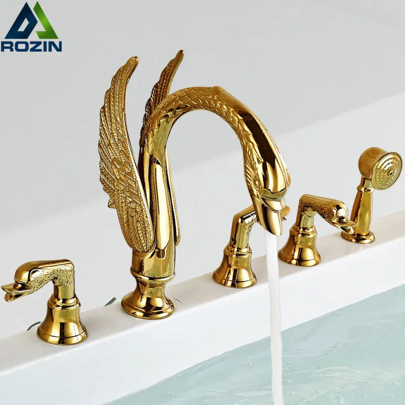 Brass Swan Bathtub Faucet