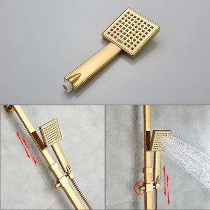 Decorbites™ Golden Shower Armaturensatz mit 8" Regensprühkopf, Wandmontierte Handbrause