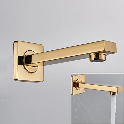 Decorbites™ Golden LED Regenbrause mit 3-Wege-Mischer und Messing-Auslauf