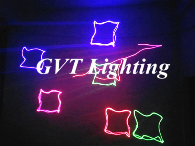 Decorbites™ 4-Linsen-RGBY-DMX-Laserprojektor für Bühnen- und Partybeleuchtung