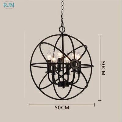 Decorbites™ Industrielles Loft-Eisenkäfig-Kerzenleuchter - Vintage runde Hängeleuchten für Beleuchtungsdekoration