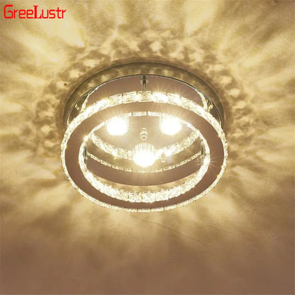 Decorbites™ Kristall-LED-Deckenleuchte: Edelstahl-Rundarmatur für Schlafzimmer, Küche, Badezimmer