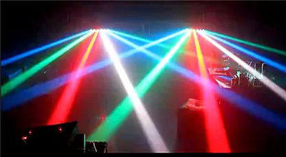 Decorbites™ Acht-Augen-LED-Strahl-Scan-Bühnenlicht: Vier-Strahl-Leiste Disco-Party-Effekt