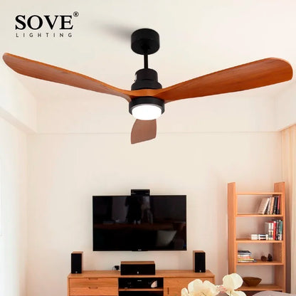 Decorbites™ 52" Holz-Deckenventilator-Fernbedienung 3 Flügel für Zuhause Wohnzimmer Schlafzimmer