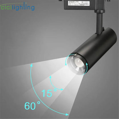DecorBites™ Adjustable Focus Industrial Black Track Spotlights