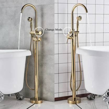 DecorBites™ Gold Tub Sink Faucet with Handshower