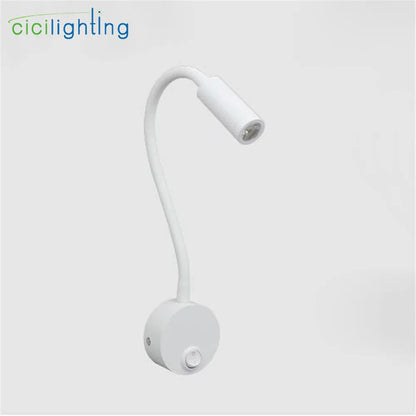 Decorbites™ dimmbare LED-Wandleuchte für Schlafzimmer, Wohnzimmer, Kinderzimmer – 3W verstellbare Gänsehals-Leselampe