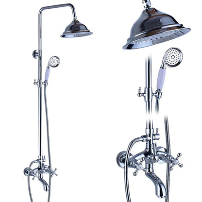 Decorbites™ Schwarz-Bronzene Badezimmer-Duschmischtap mit Langem Auslauf und 8" Regenkopf