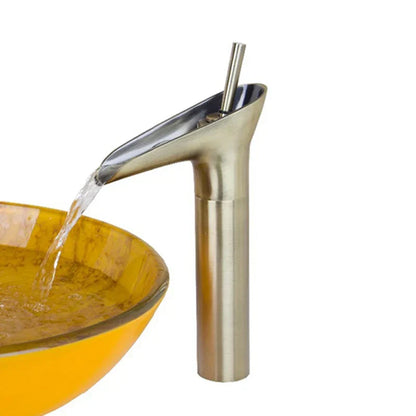 Decorbites™ Golden Waterfall Badezimmerarmatur Mischbatterie Hoher Waschtisch Deckenmontiert
