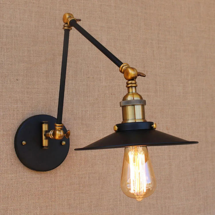 Decorbites™ Industrielle Schwenkbare Wandlampe Retro Vintage Stil Armatur LED Glühbirne Loft Wandleuchte