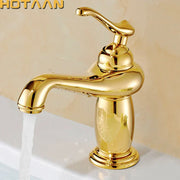 Gold Brass Ceramic Faucet